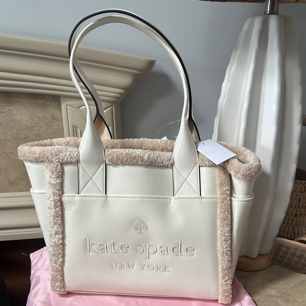 Kate Spade Cream and Beige Tote Bag